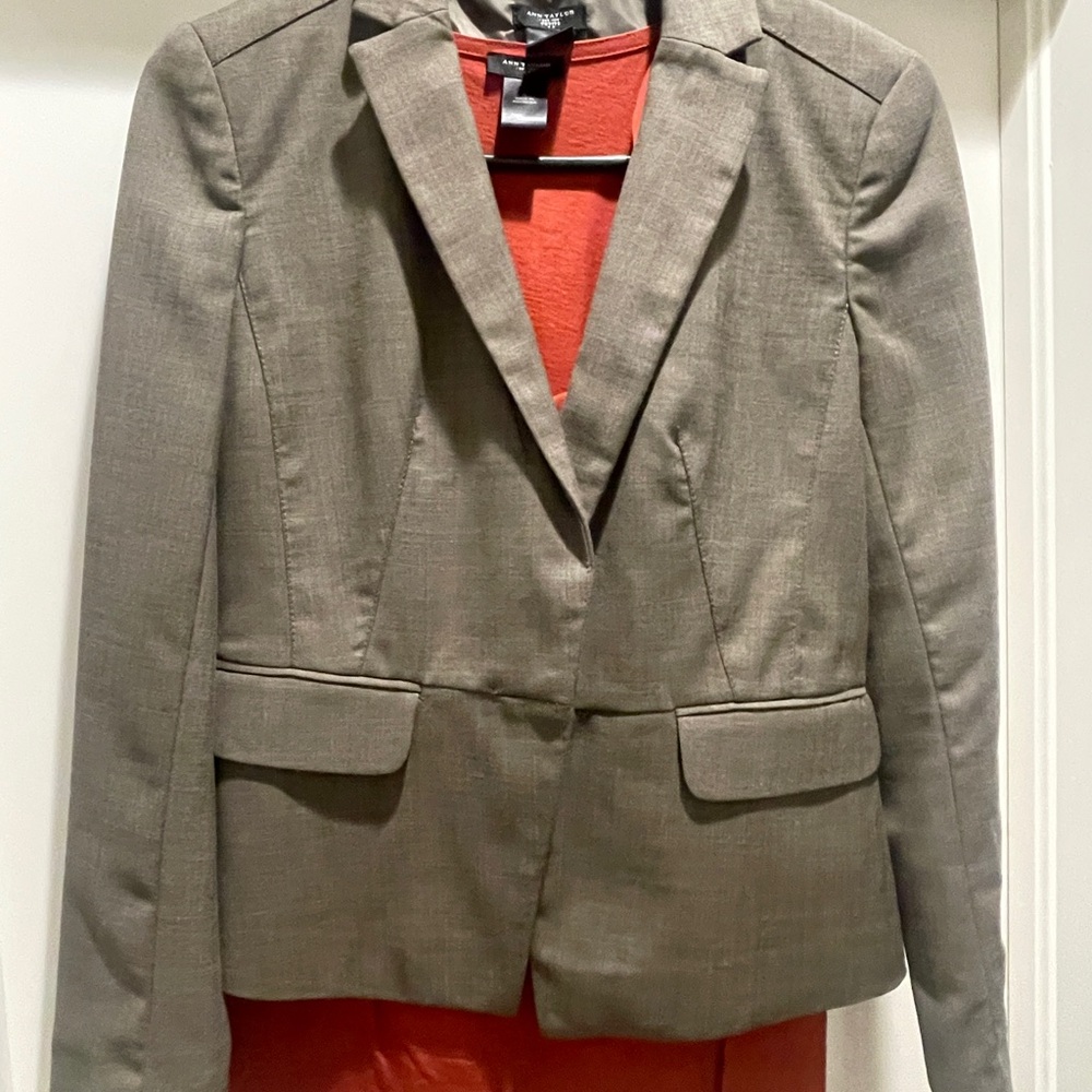 Ann Taylor Elegant Gray Blazer